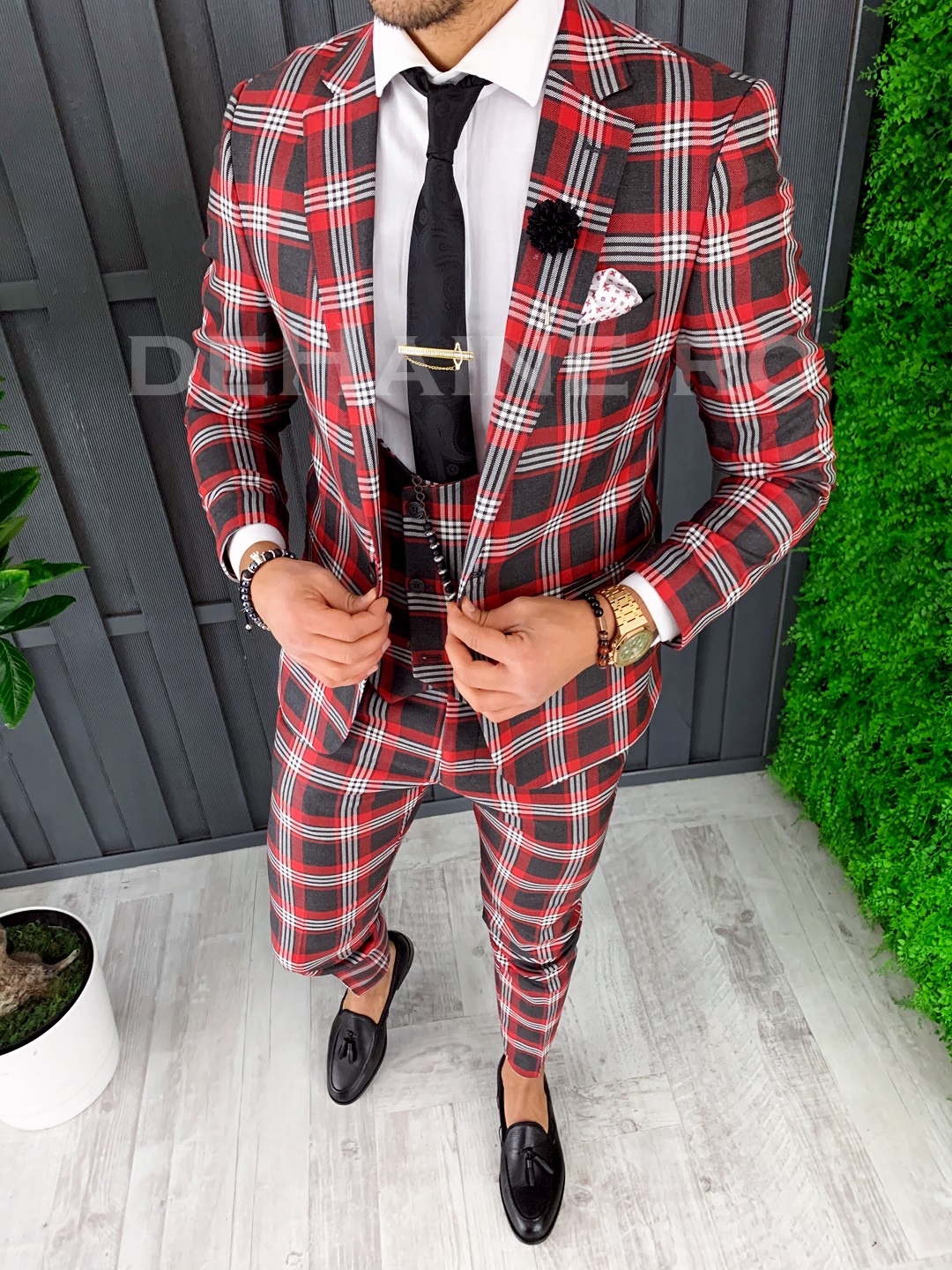 Costum barbati slim fit + vesta zr a7808 s25 26